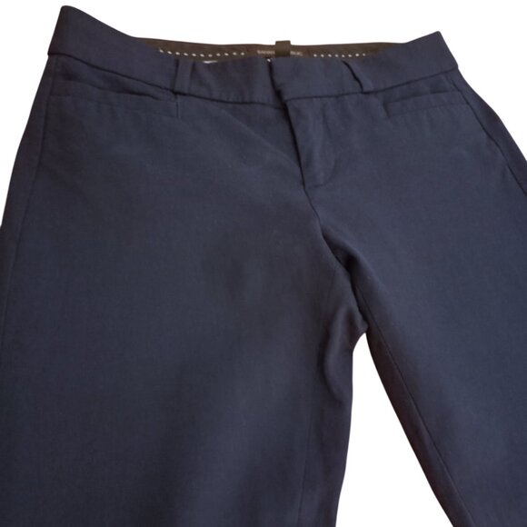 Banana Republic Navy Blue Women's Dress Pants - Slim Straight Leg, Size 4 - Picture 3 of 7